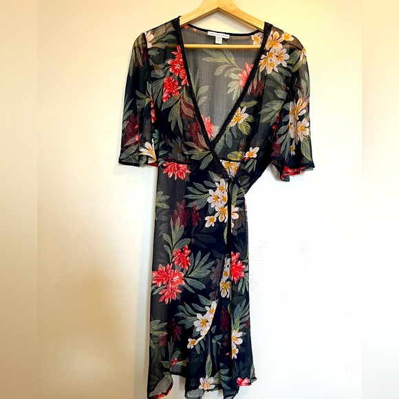 American Eagle Floral Wrap Dress/ Cover Up - Picture 1 of 14